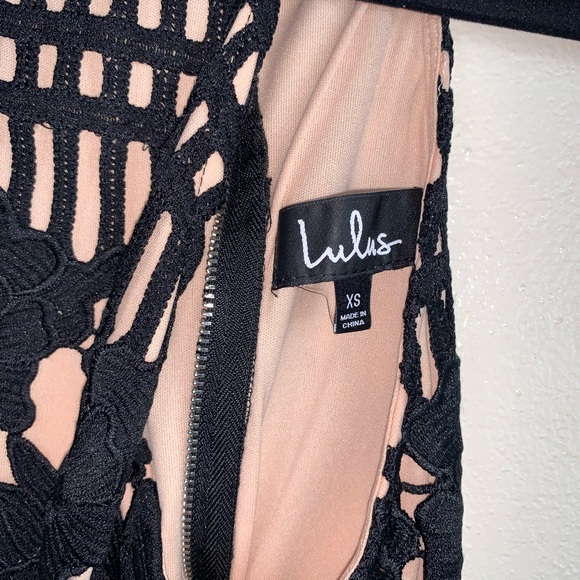 Lulus black lace overlay halter dress - Picture 5 of 8